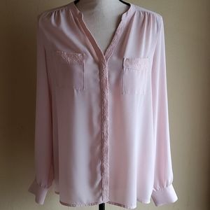 Elle Long Sleeve Button Down Blouse
